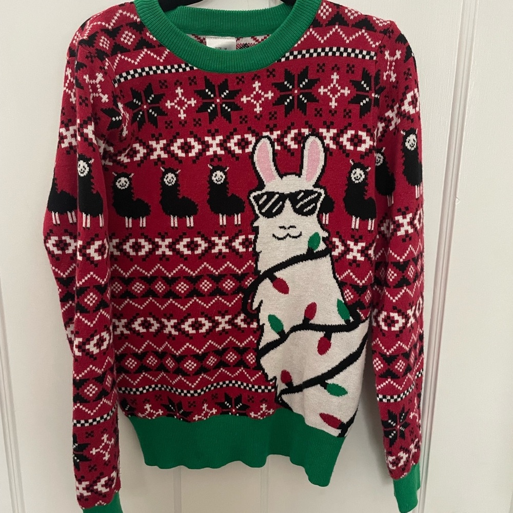 Festive Llama Christmas Sweater